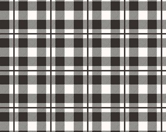 Yes Please Plaid Black, My Mind's Eye for Riley Blake Designs