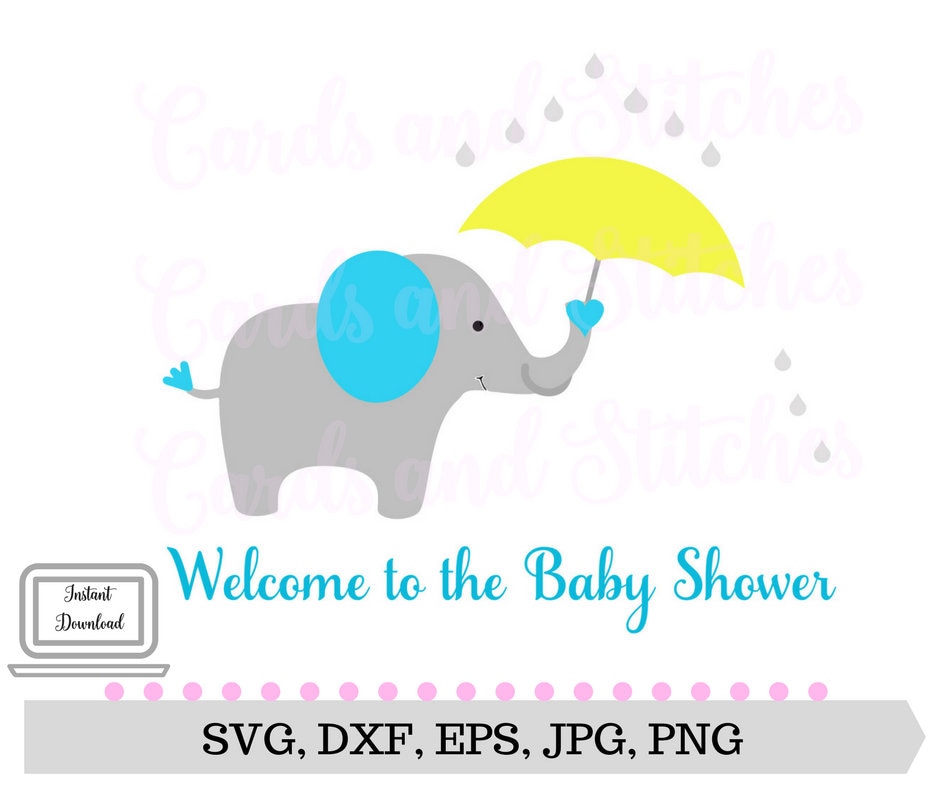 Elephant SVG Baby Shower SVG Baby SVG Digital Cutting