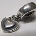 Authentic Pandora Sterling Silver Heart Dangle Charm (RETIRED)