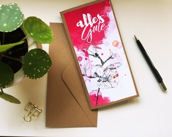 All the best * Folding Card DinLang * Greetings