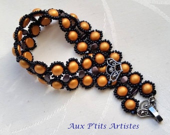 bracelet "Mae" copper and black