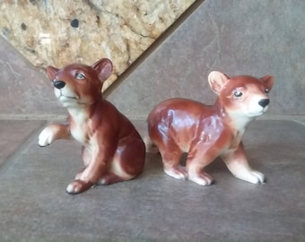 Adorable Vintage Salt and Pepper Shakers, Brown Bear, Circa 1960's Kitchen Collectible, Victoria Ceramics, Japan, Excellent Condition