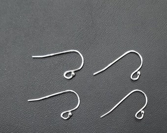 5 Pair - Sterling Silver Earring Wire Ball End, 92.5%, 21 Gauge, 5, 20 or 50 Pairs, Bulk Buy