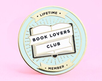 Book Lovers Club Pin | Book pin, readers pin