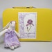 Soft White Rabbit with a Very Unique Suitcase Carry along house OOAkR REDUCED