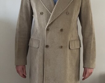 Vintage Mens Camel Corduroy Paul Smith Coat Size UK 40