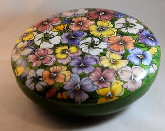 Floral Covered Dish, Porcelain Dish, Trinket Dish, Vintage Trinket Dish, Little Trinket Dish - Vintage Trinket Box - Covered Trinket Dish