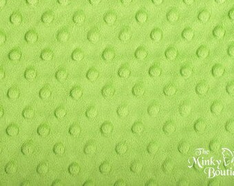 Minky Dot Fabric - Lime