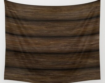 Wood Tapestry, Log Cabin Wall Decor, Log Cabin Tapestry, Log Wall Hanging, Log Tapestry, Log Wall Decor, Log Cabin Wall Art, Log Beams Wall