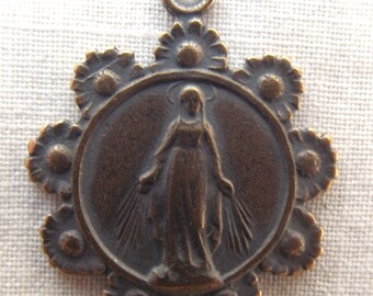 Bronze Blessed Virgin Mary Medal