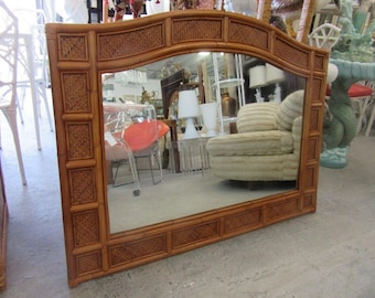 Woven Bamboo Island Mirror