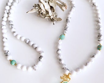 108 Mala, Mala Necklace, Mala beads, Prayer Beads, 108 Mala Beads, Japa Mala, Yoga Jewelry, Mala 108 Beads, Mala, White Beaded Necklace