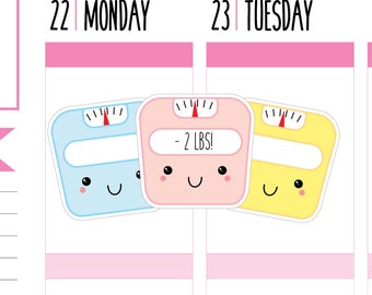Weight planner Stickers Printable Weight Stickers Weight Scale