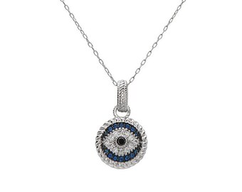 Sterling Silver Evil Eye Pendant