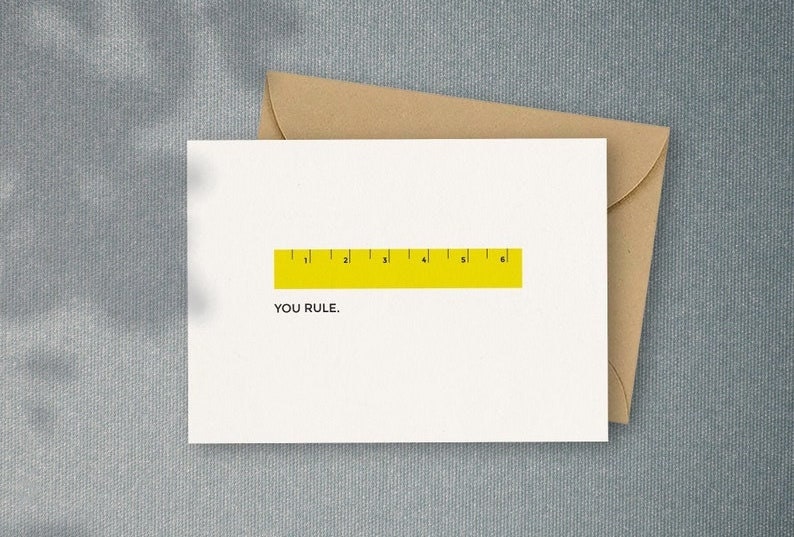 You Rule notecard for teachers from Etsy