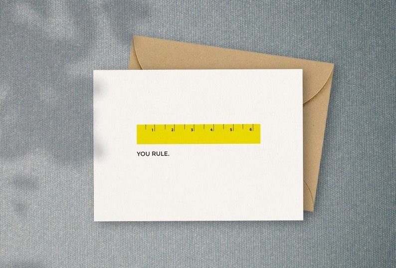 You Rule notecard for teachers from Etsy You Rule notecard for teachers from Etsy