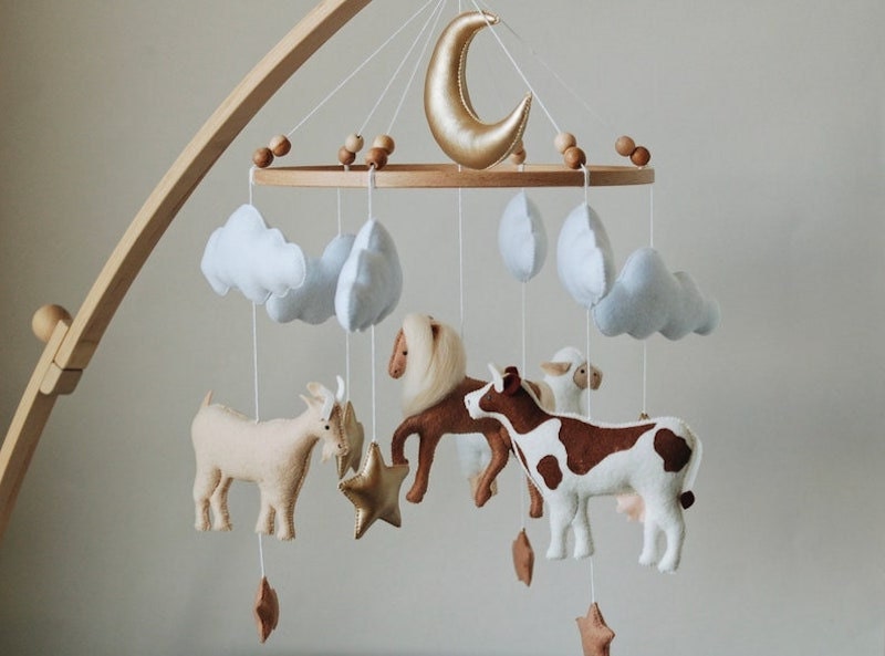 Farm animal mobile from Etsy