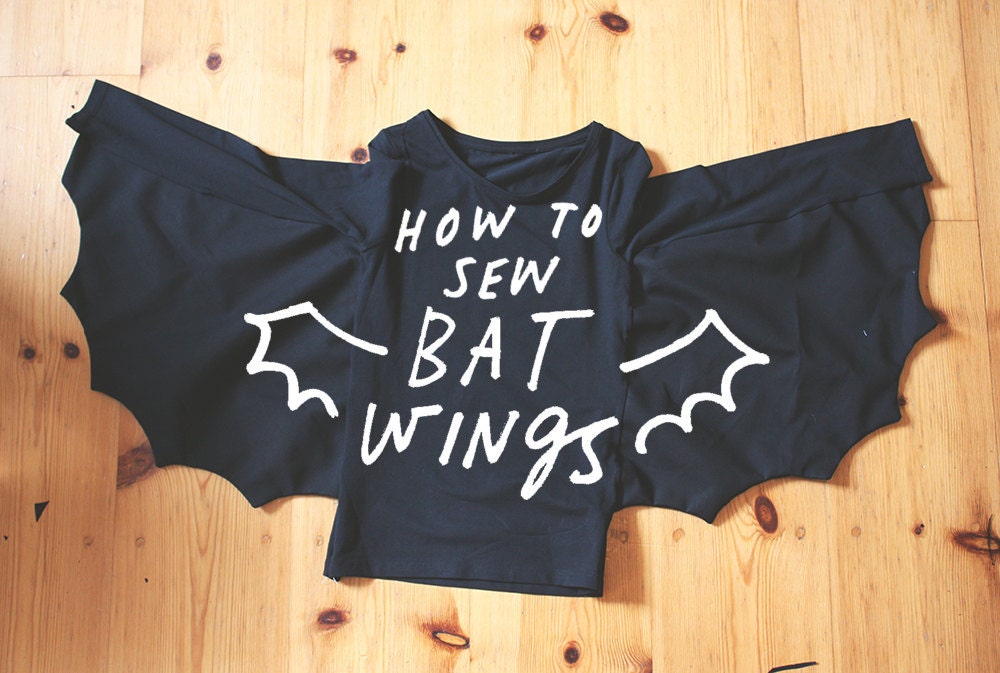 Finished DIY bat wing costume