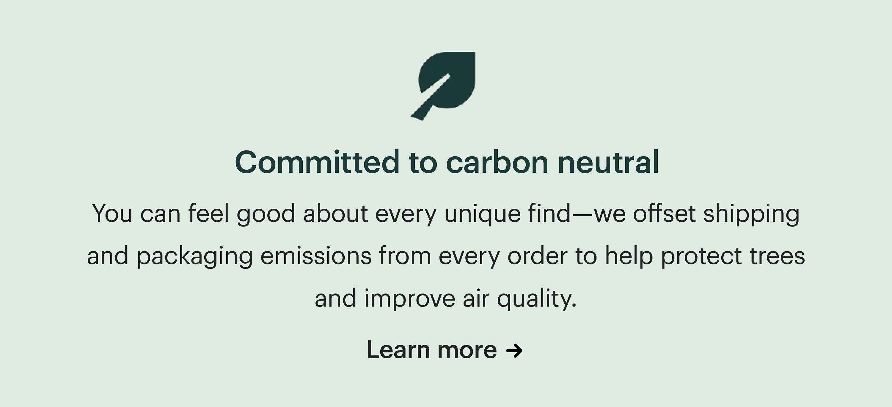 Committed to carbon neutral