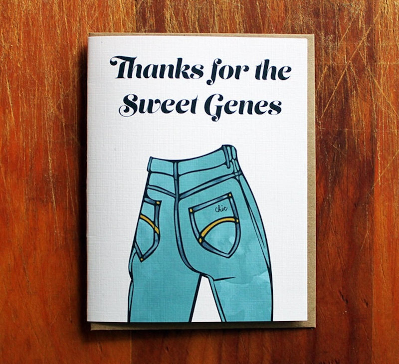 Thanks for the sweet genes card from Etsy