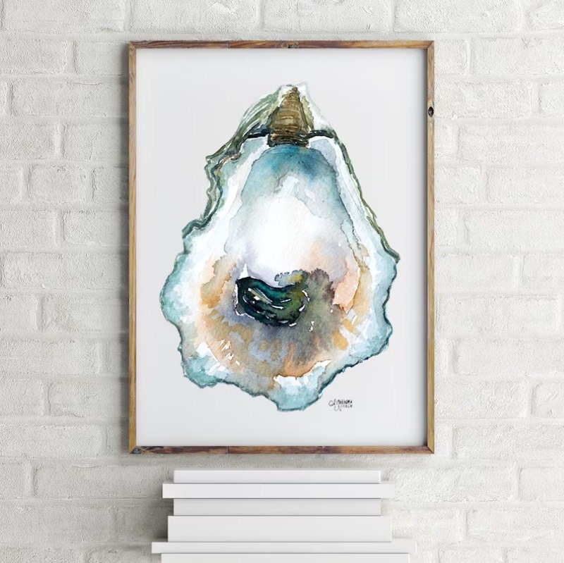 Oyster watercolor print