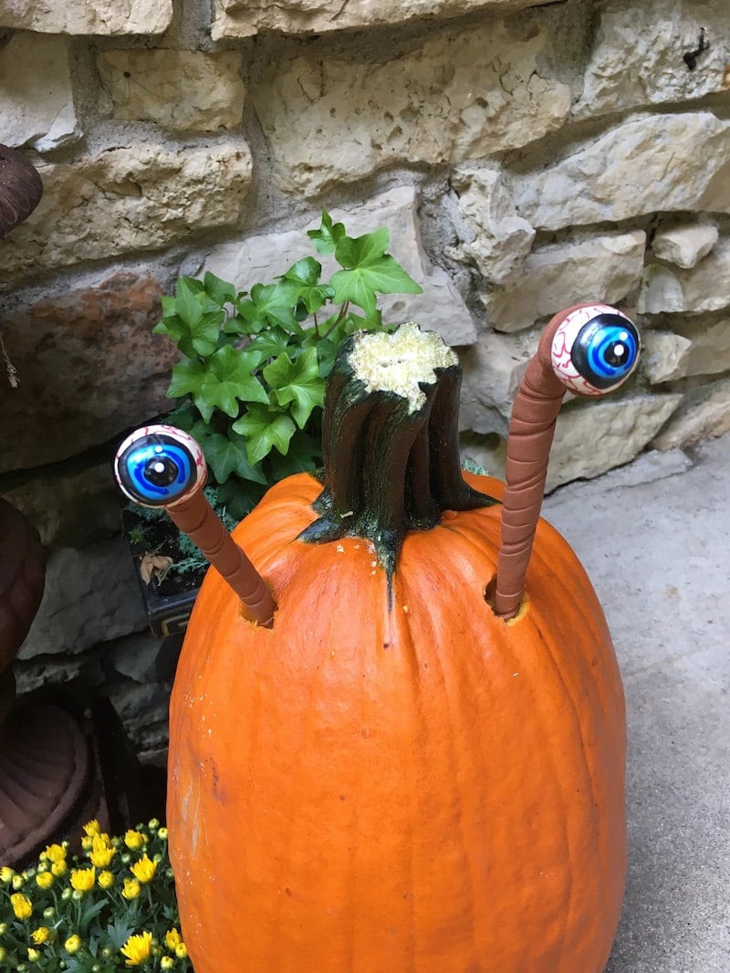 Alien eyes for pumpkin decorating