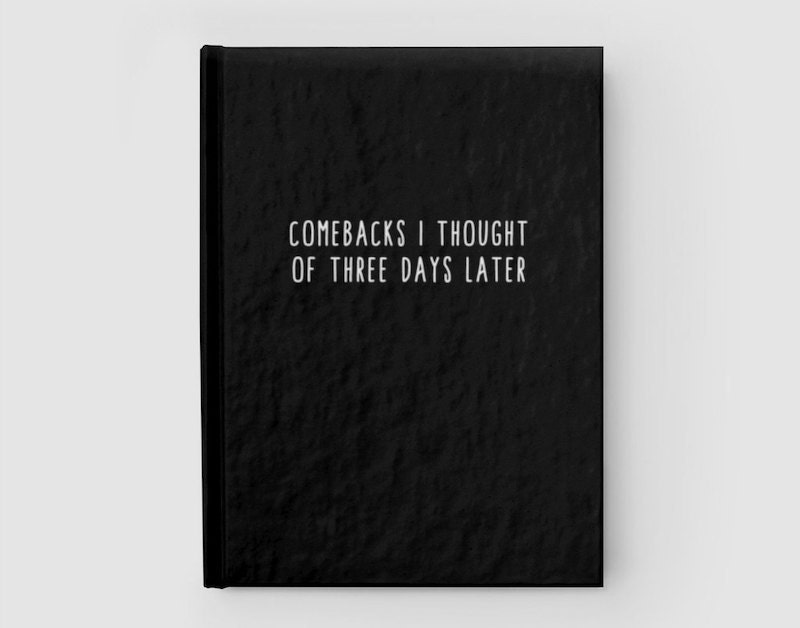 Funny groomsmen gifts: Funny comebacks notebook