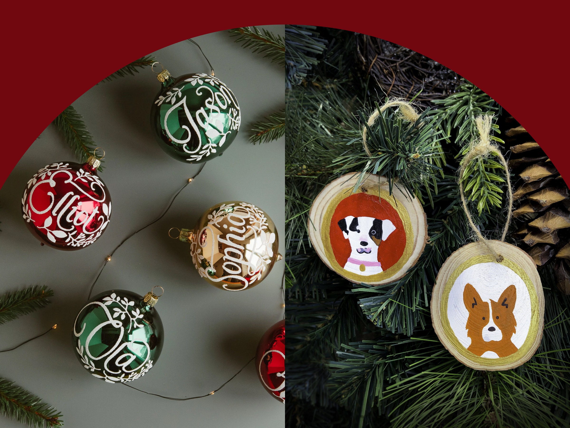 The Top Personalized Ornaments 2024 Baby Name Family Pet Etsy