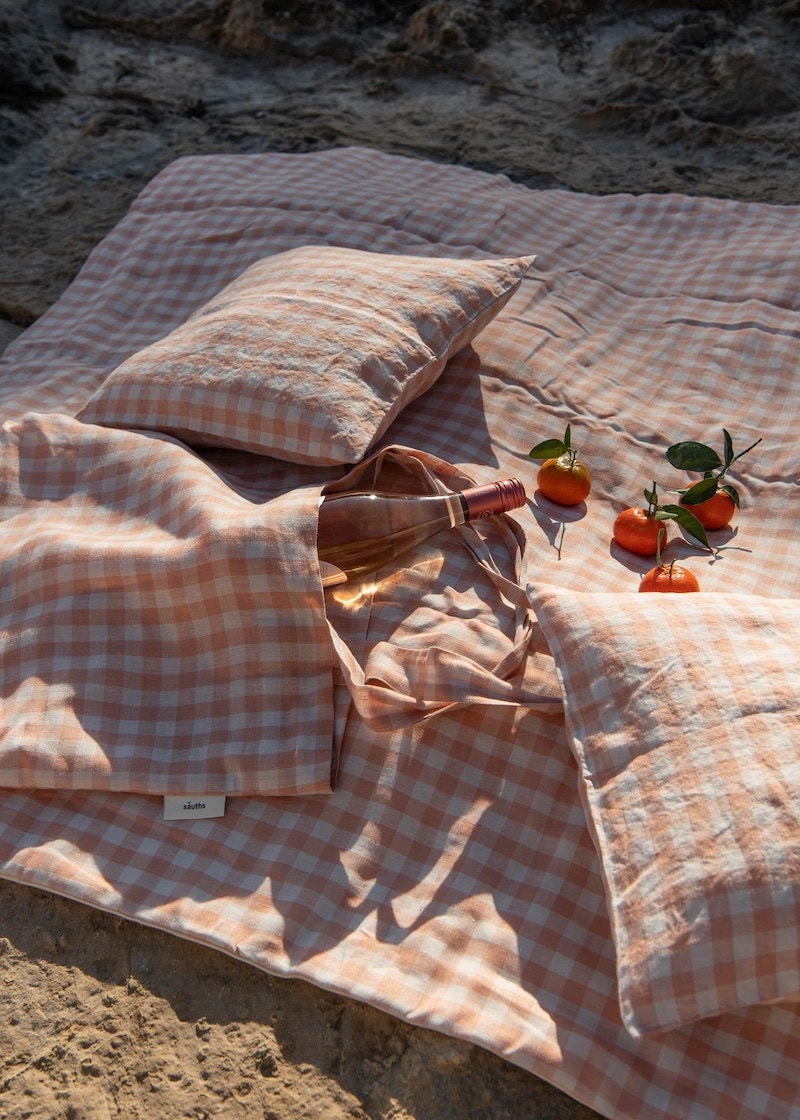 Bright picnic blanket from Etsy