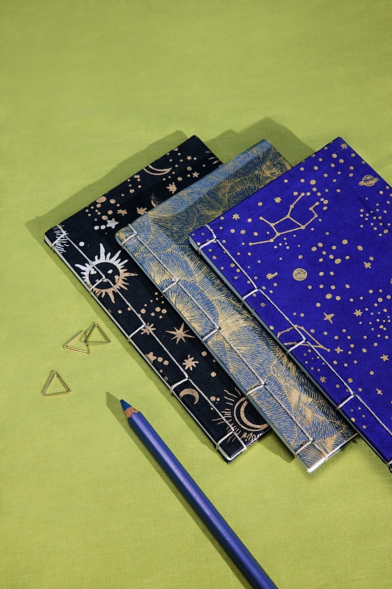 Hand-bound celestial journal from Etsy