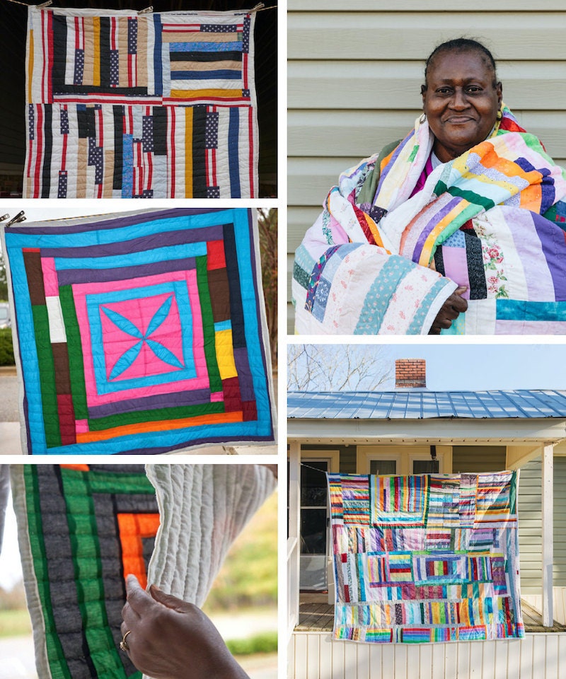 Quilts from Sharon Williams's Etsy shop Sha's Shop Gee's Bend