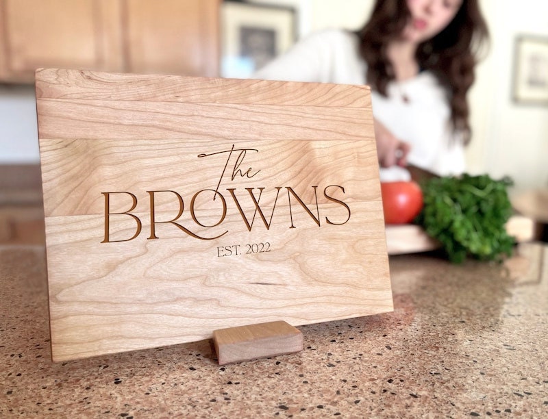 Handmade Large Cutting Board with Handles, Wood Stove Top Cover – StoneWon  Designs