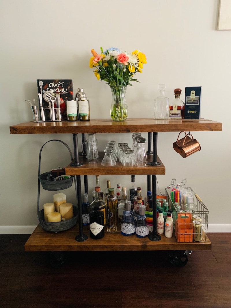 Bar cart from Etsy