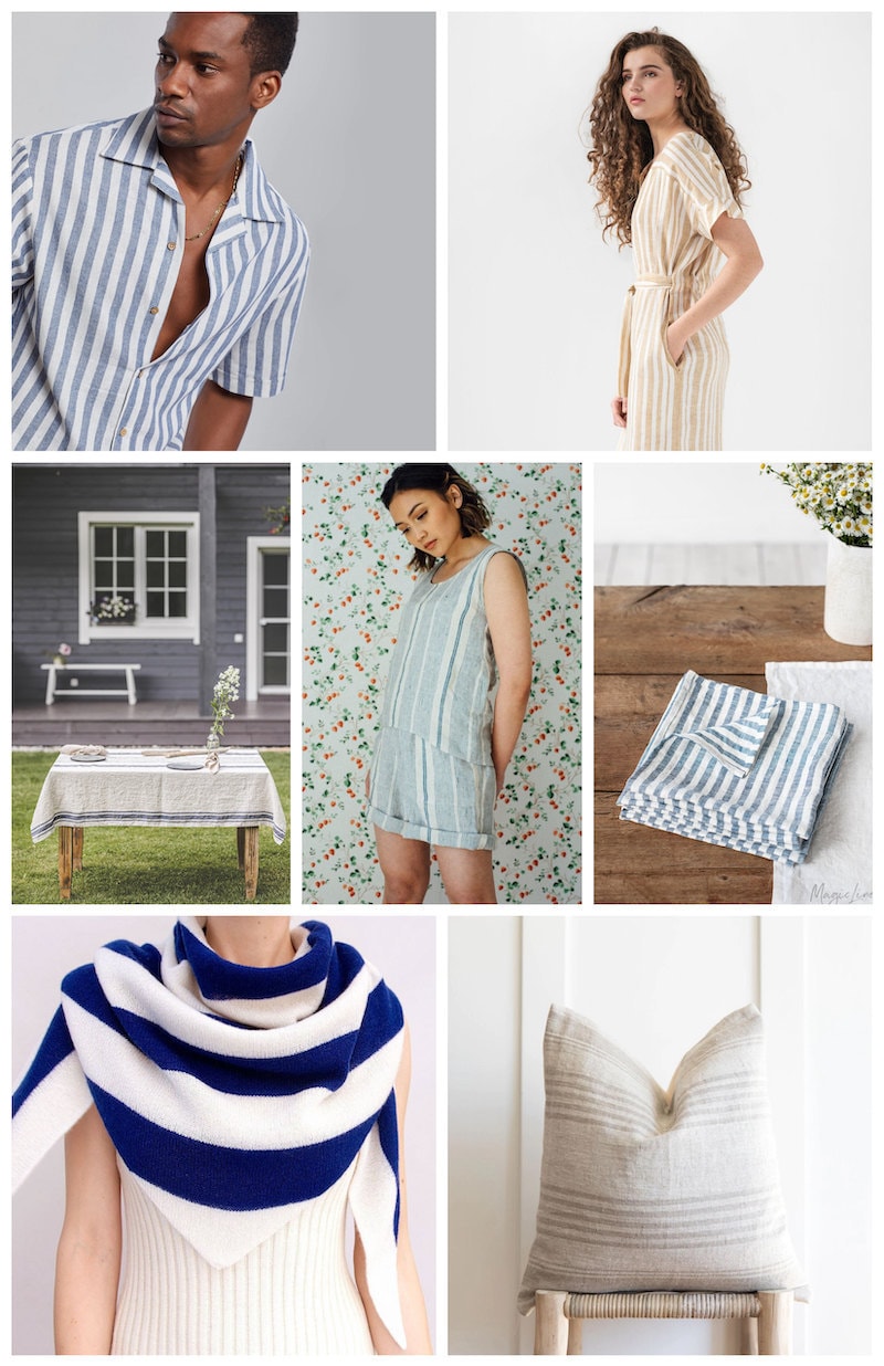 Coastal Grandmother Style: Striped Items from Etsy Coastal Grandmother Style: Striped Items from Etsy