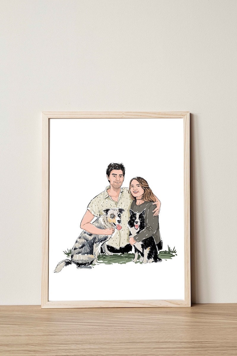 A custom couples portrait from Etsy.