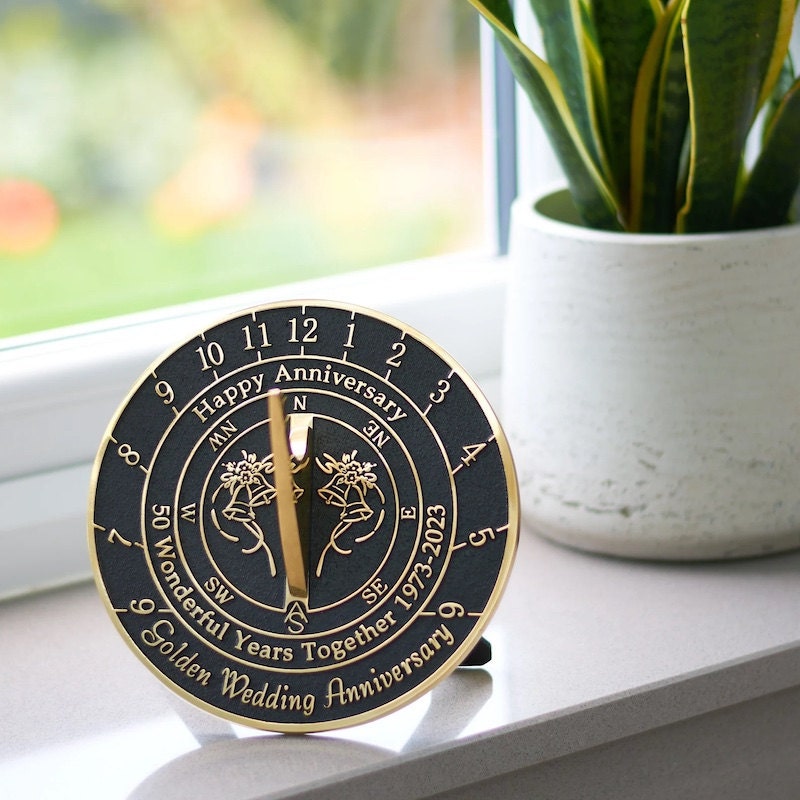 50th anniversary sundial keepsake from Etsy