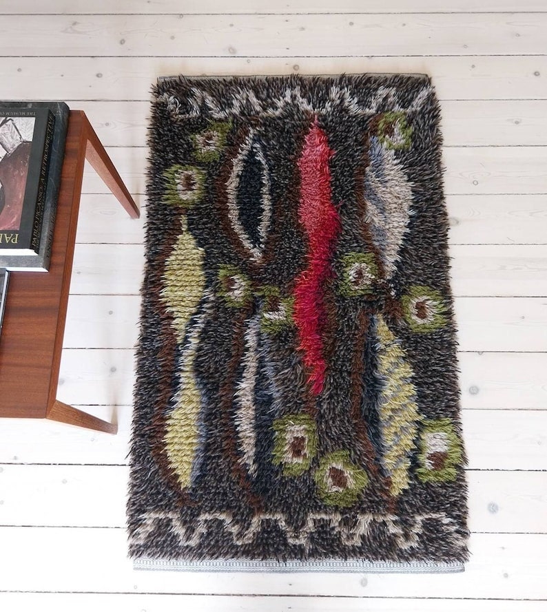 Vintage Swedish shag rug