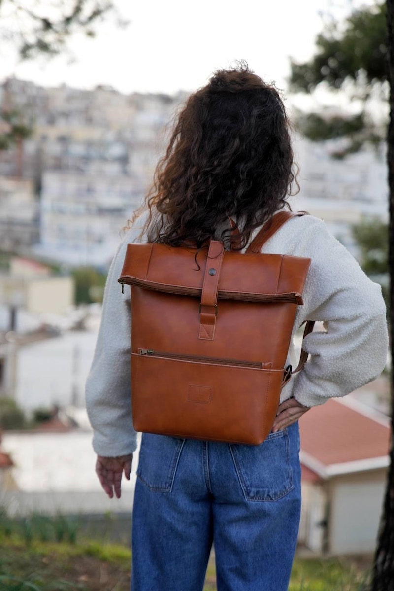 Leather backpack from Etsy seller sakkahandmade