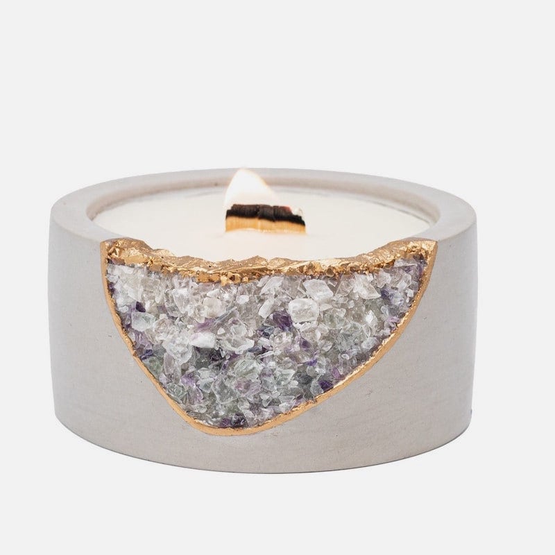 Geode crystal scented candle from Etsy