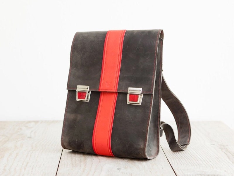 Leather backpack from Etsy