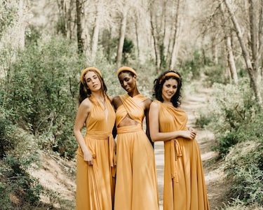 etsy gold bridesmaid dress Gold Bridesmaid Dress, Silk Bridesmaid Dresses, Summer Dress, Vintage Dress Cottagecore Dress Shirred Beach Dress Maxi Dress Boho