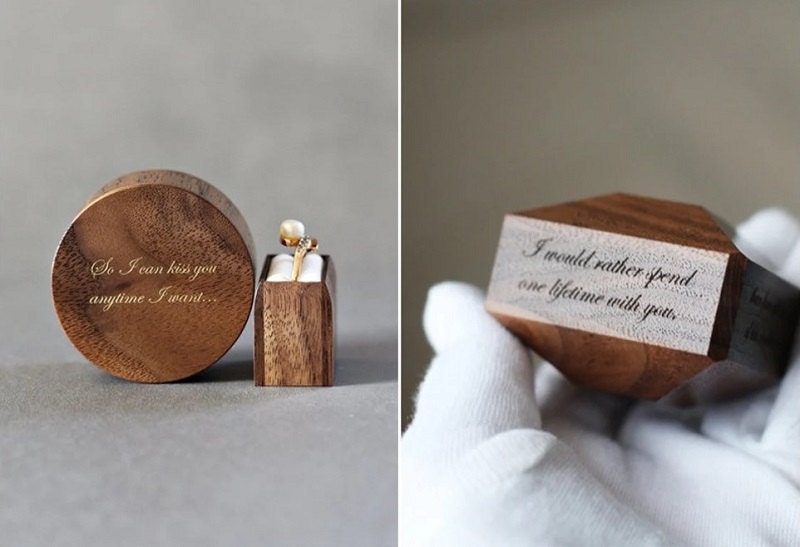 Best wedding gifts for friends - rustic ring bearer box
