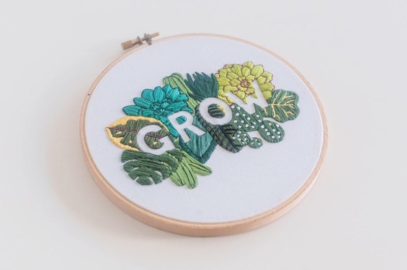 Grow embroidery kit for beginners