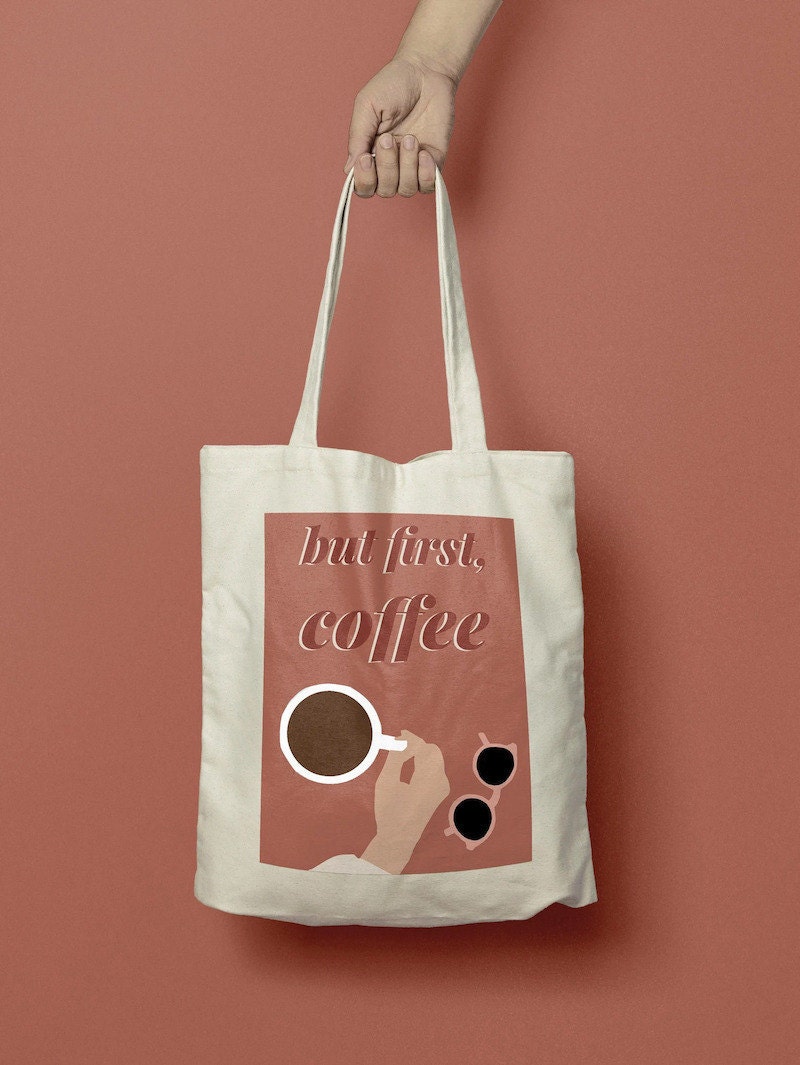 Coffee canvas tote bag