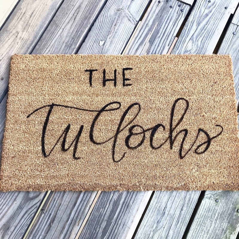 Personalized doormat from Etsy