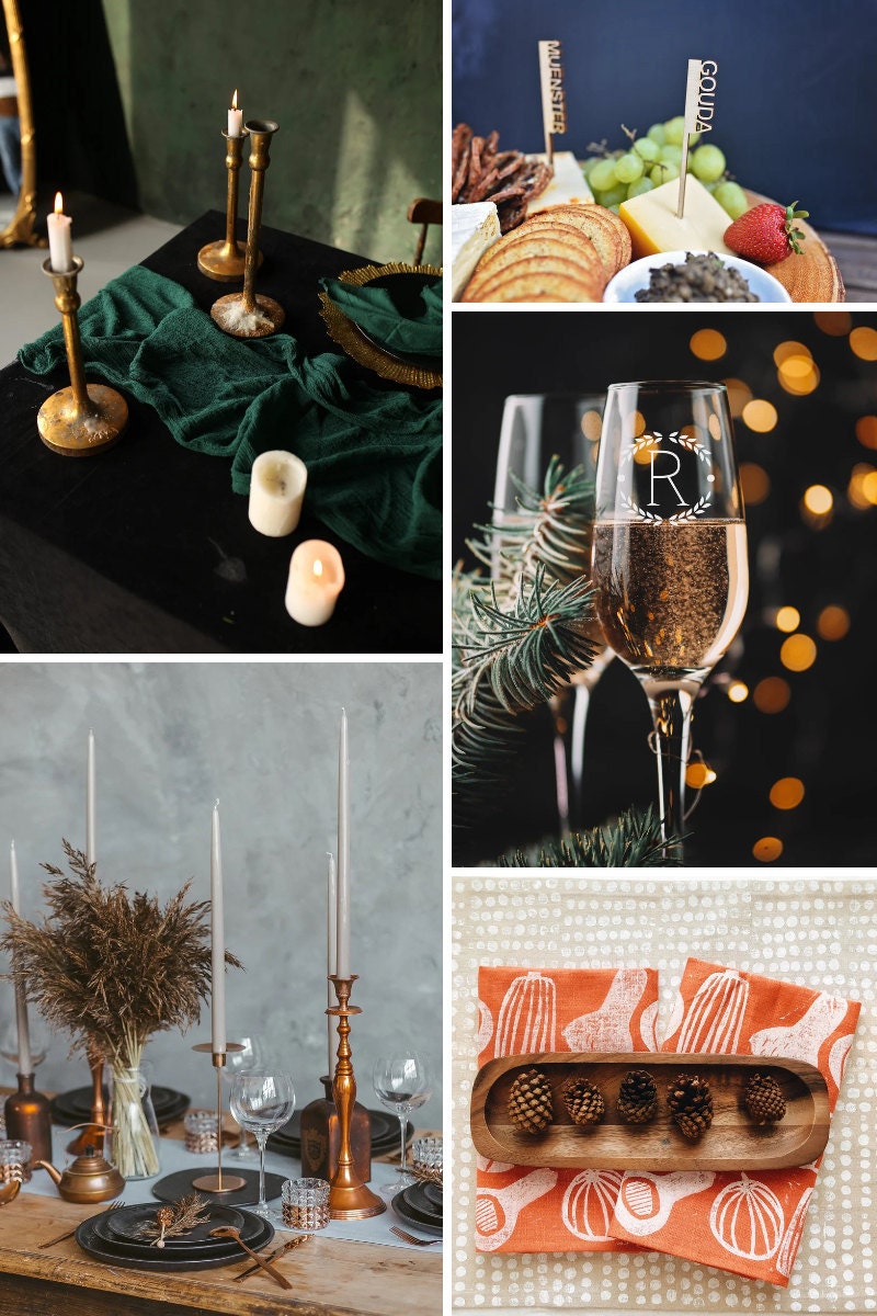 Christmas and holiday grazing table ideas from Etsy