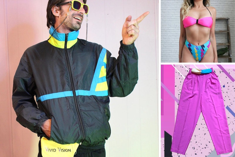 80s neon clothing from Etsy