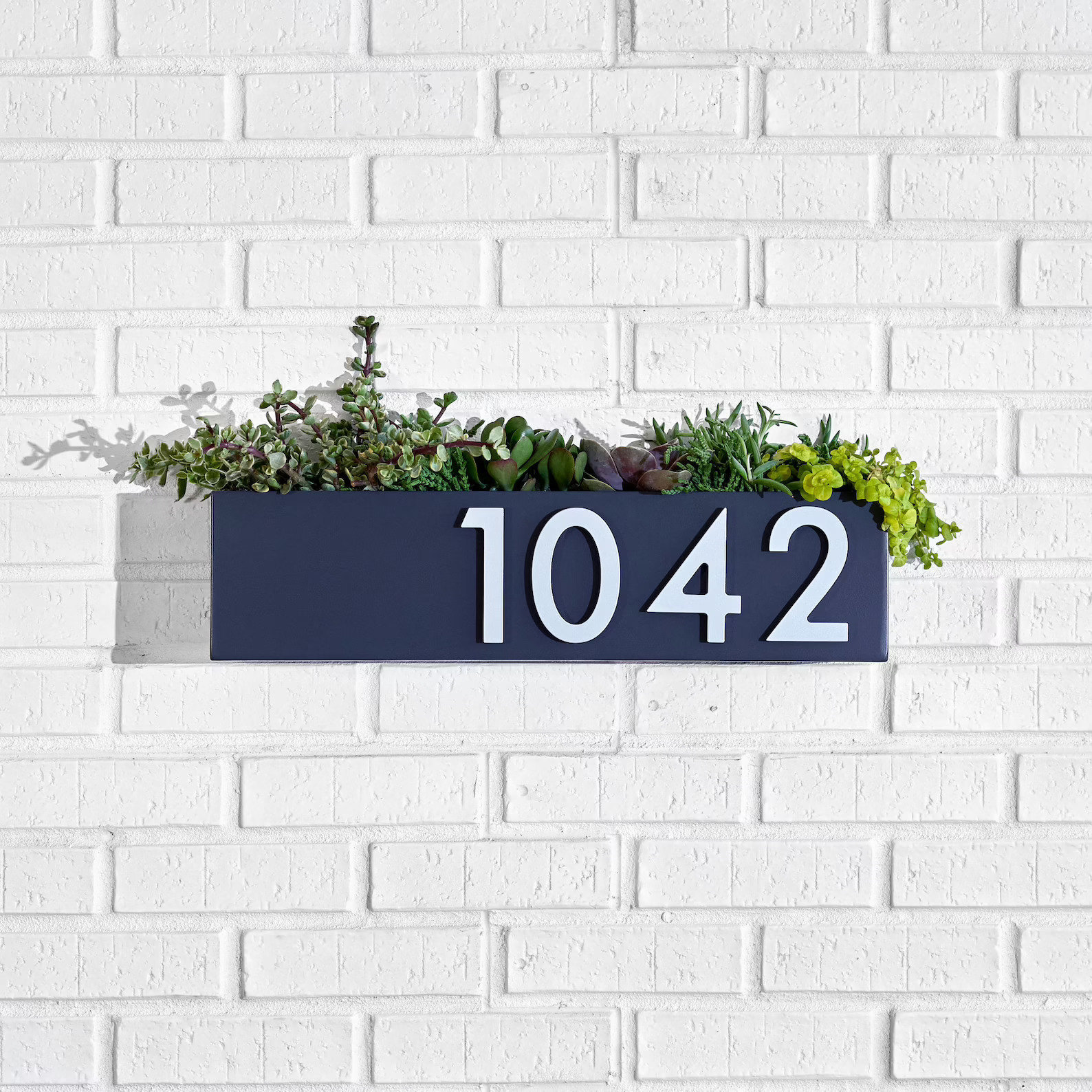 Customized house number planter from Etsy Customized house number planter from Etsy