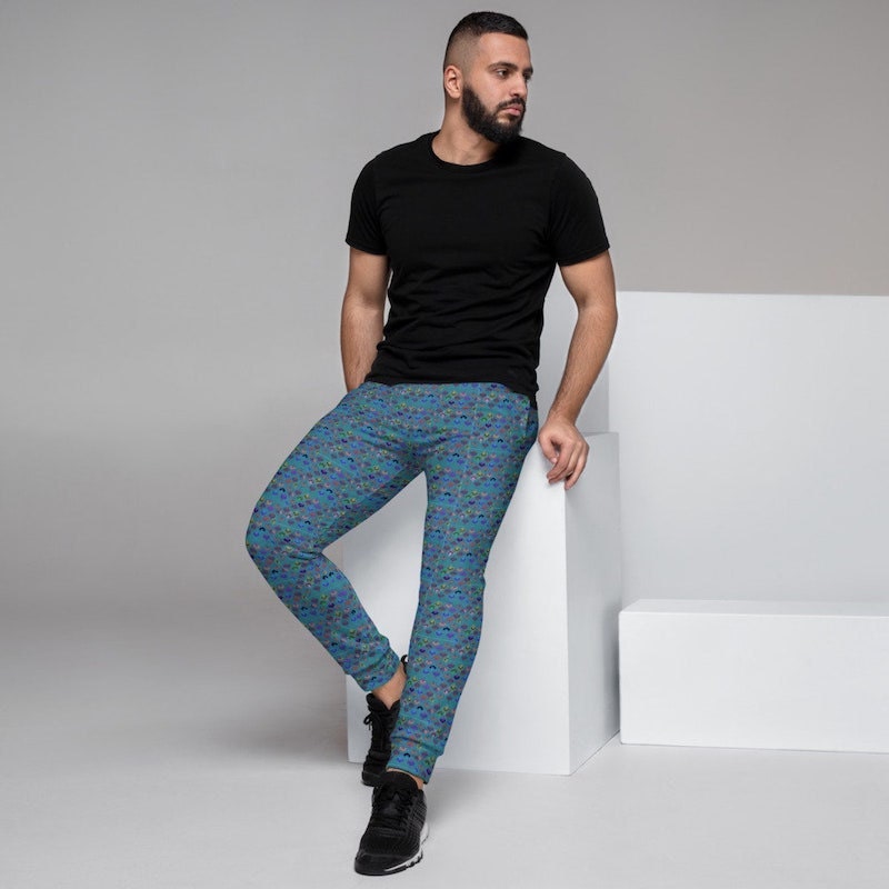 Unique gifts for men - art print joggers from Etsy Unique gifts for men - art print joggers from Etsy
