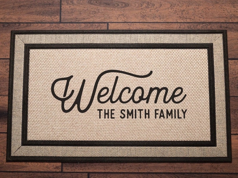 Welcome mat from Etsy